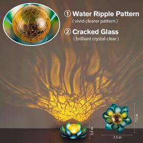 AIINY cracked glass globe detail creating soft patterns on walls