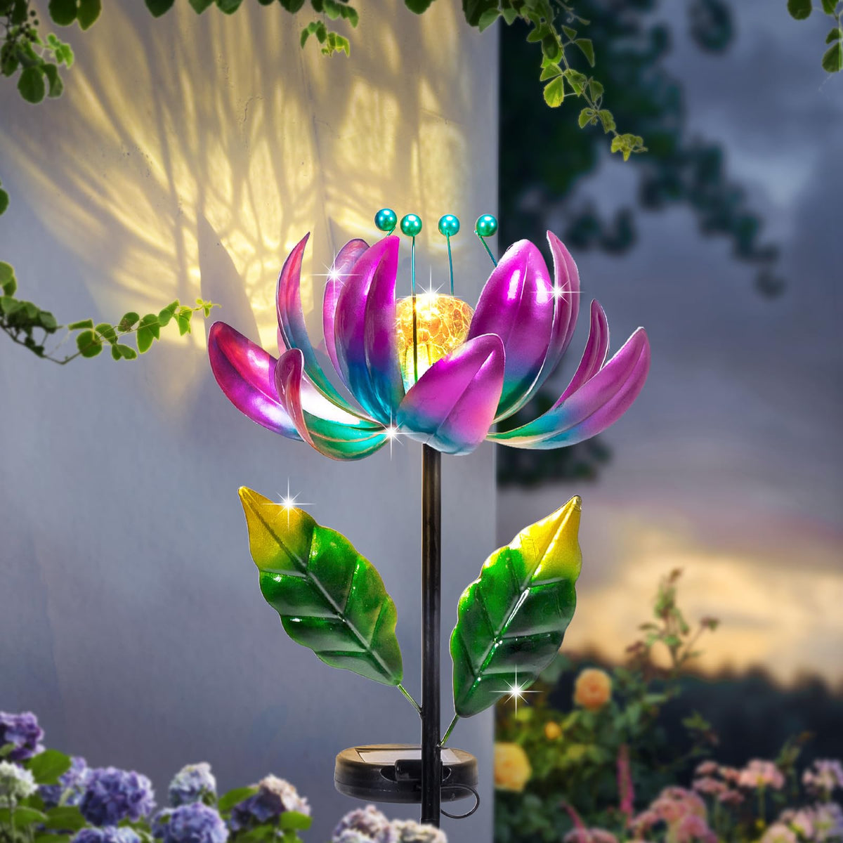 AIINY Night-time LEDs illuminate multicolor glow for enchanting garden nights