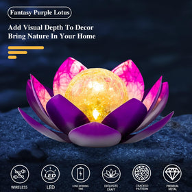 AIINY lotus globe casts subtle water ripple reflections on walls after dark