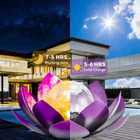 AIINY waterproof lotus light ideal for patios, lawns, and walkways