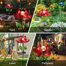 AIINY weatherproof metal withstands rain, snow, and sun for year-round decor.