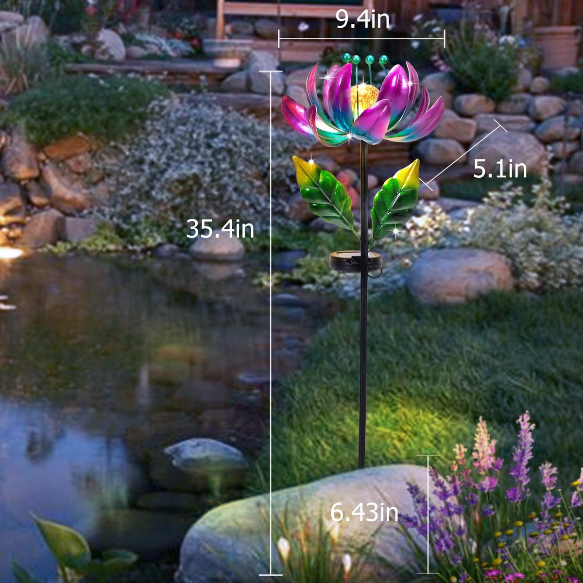 AIINY Weatherproof solar metal sculpture withstands seasons for lasting outdoor art