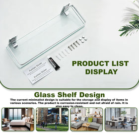 AIJALY tempered glass 0.3 inch thick for sturdy, safe display.
