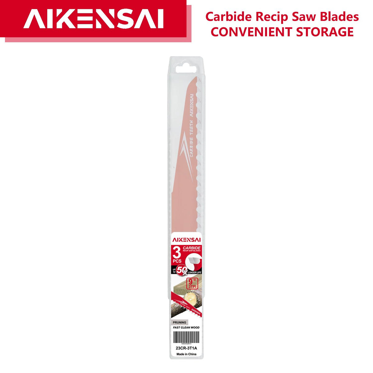 AIKENSAI pruning blade in action cutting wood cleanly