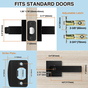 AIKKIL matte black interior lever installation guide included in box.