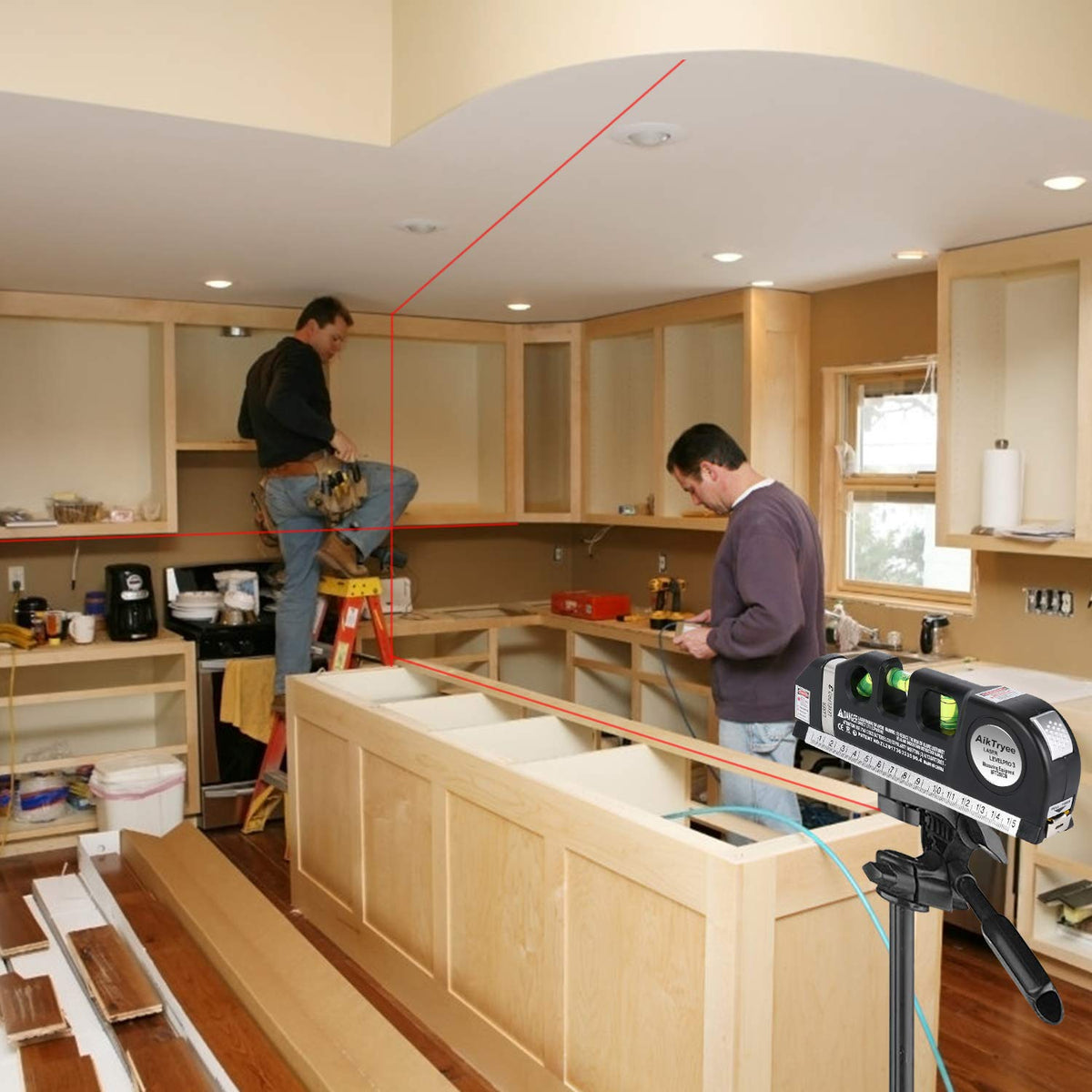 AikTryee laser level kit ideal for indoor decoration projects