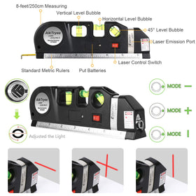 AikTryee laser level with tripod mount ready for setup
