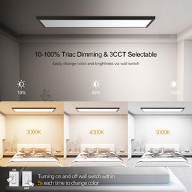 AIKVSXER 1x4 LED panel dimmed scene showing adjustable brightness