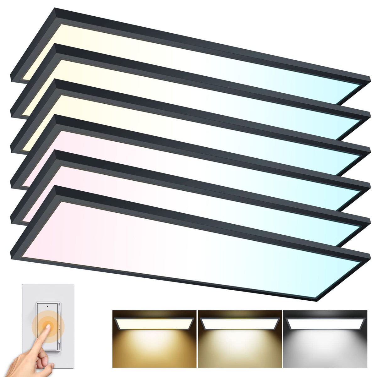 AIKVSXER 1x4 LED panel front view for bright kitchen lighting