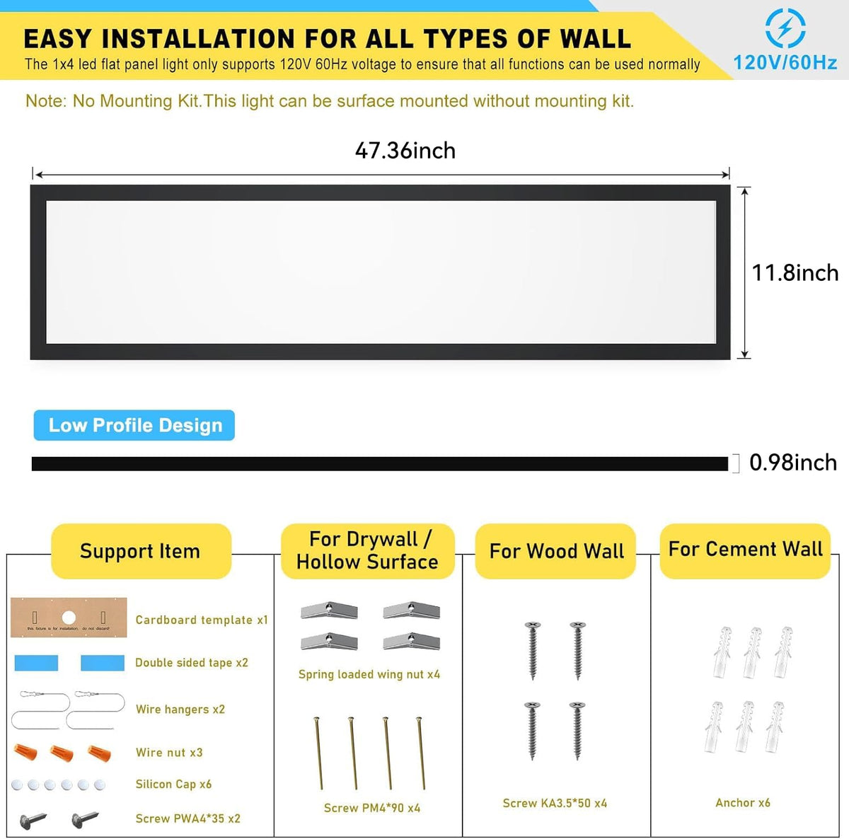 AIKVSXER 2PACK ETL-certified lighting for reliable everyday use