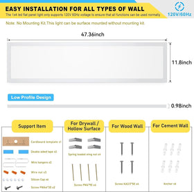AIKVSXER 4PACK ETL certified LED panel ensuring safe, reliable lighting.