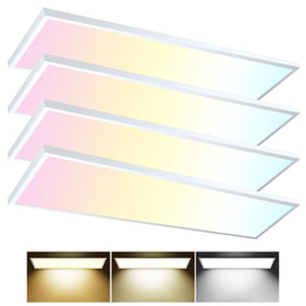 AIKVSXER 4PACK front view LED panel delivering bright, even illumination for workspaces.