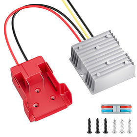 Aikyciu 18V-12V step-down converter front view powering 12V devices