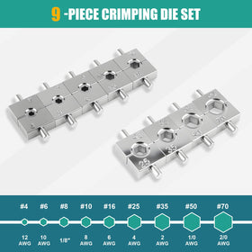 Aikyciu battery cable lug crimp applied to copper terminal.