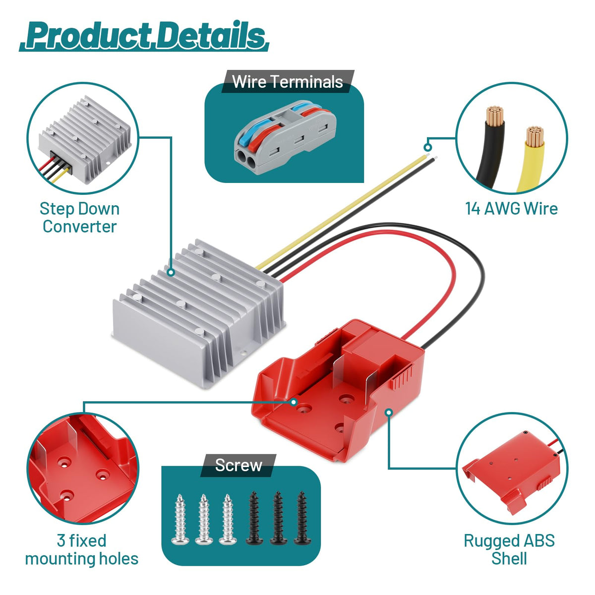 Aikyciu heat-resistant wires connected to the converter during setup