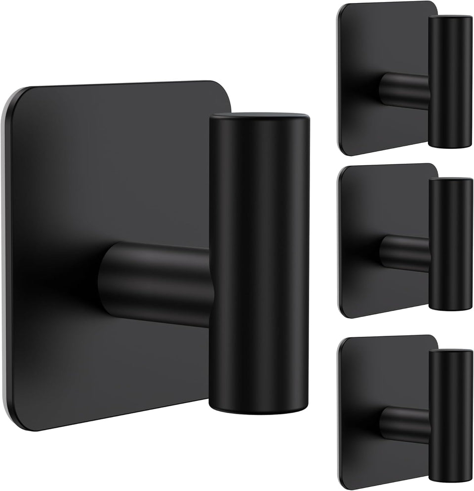 Aikzik 4-pack large wall hooks with strong adhesive suitable for heavy items