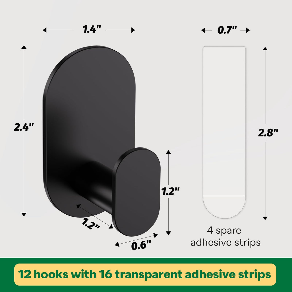 Aikzik 16 removable strips enabling flexible repositioning without wall damage