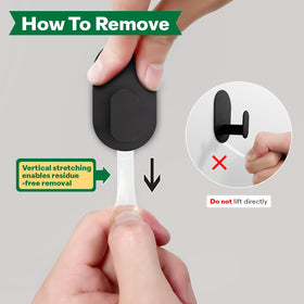 Aikzik damage-free hanging preserves wall surfaces and clean removal