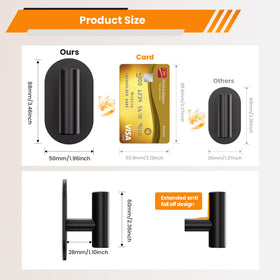 Aikzik oval base wall hook installs without wall damage