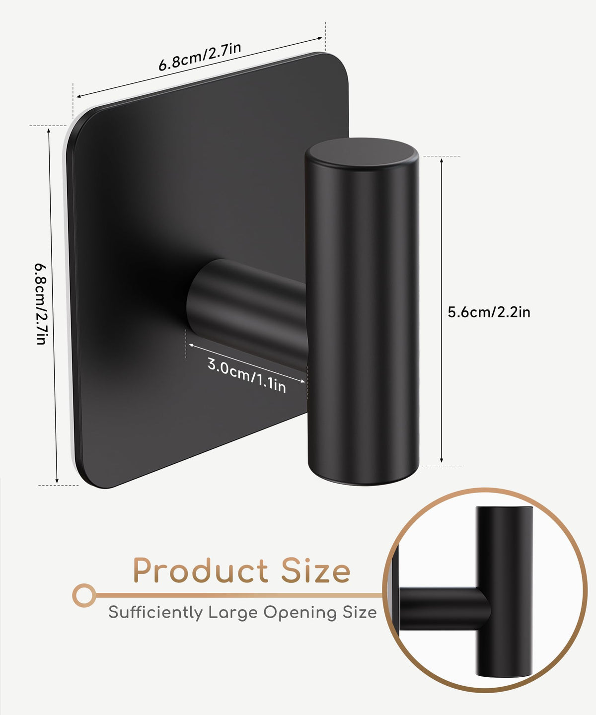 Aikzik shower hooks designed for humid bathrooms