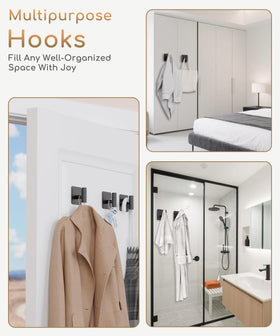 Aikzik hooks ideal for towels, coats, and robes hanging