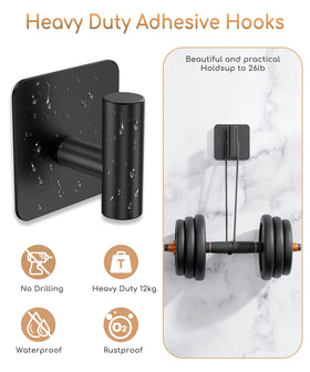 Aikzik versatile hooks for bathroom, kitchen, and entryway decor