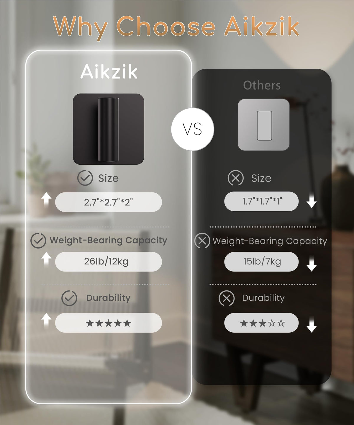 Aikzik wall hooks show no-damage adhesion on smooth surfaces