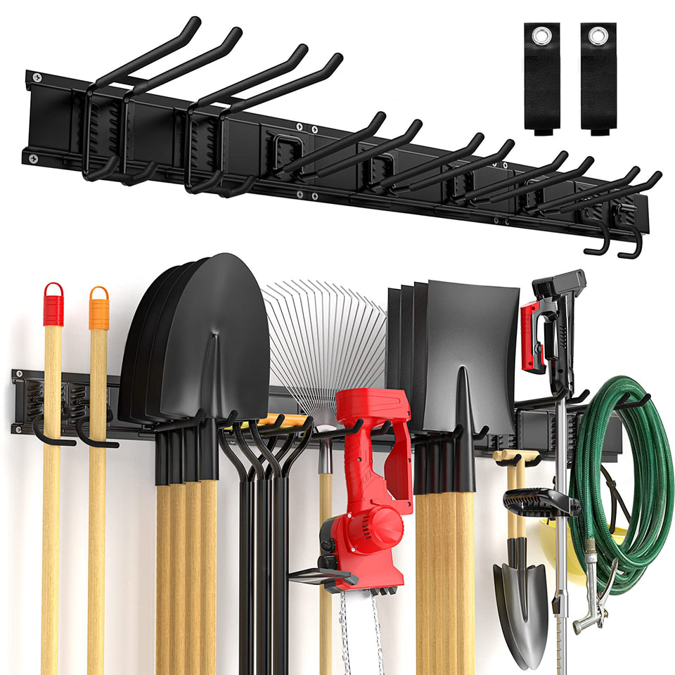 Ailadl garage tool organizer on wall mount keeps tools accessible and neatly organized.