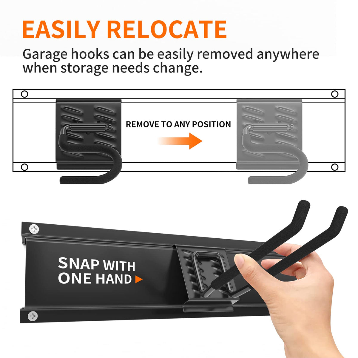 Ailadl heavy-duty powder-coated iron construction ensures durable, long-lasting garage storage.