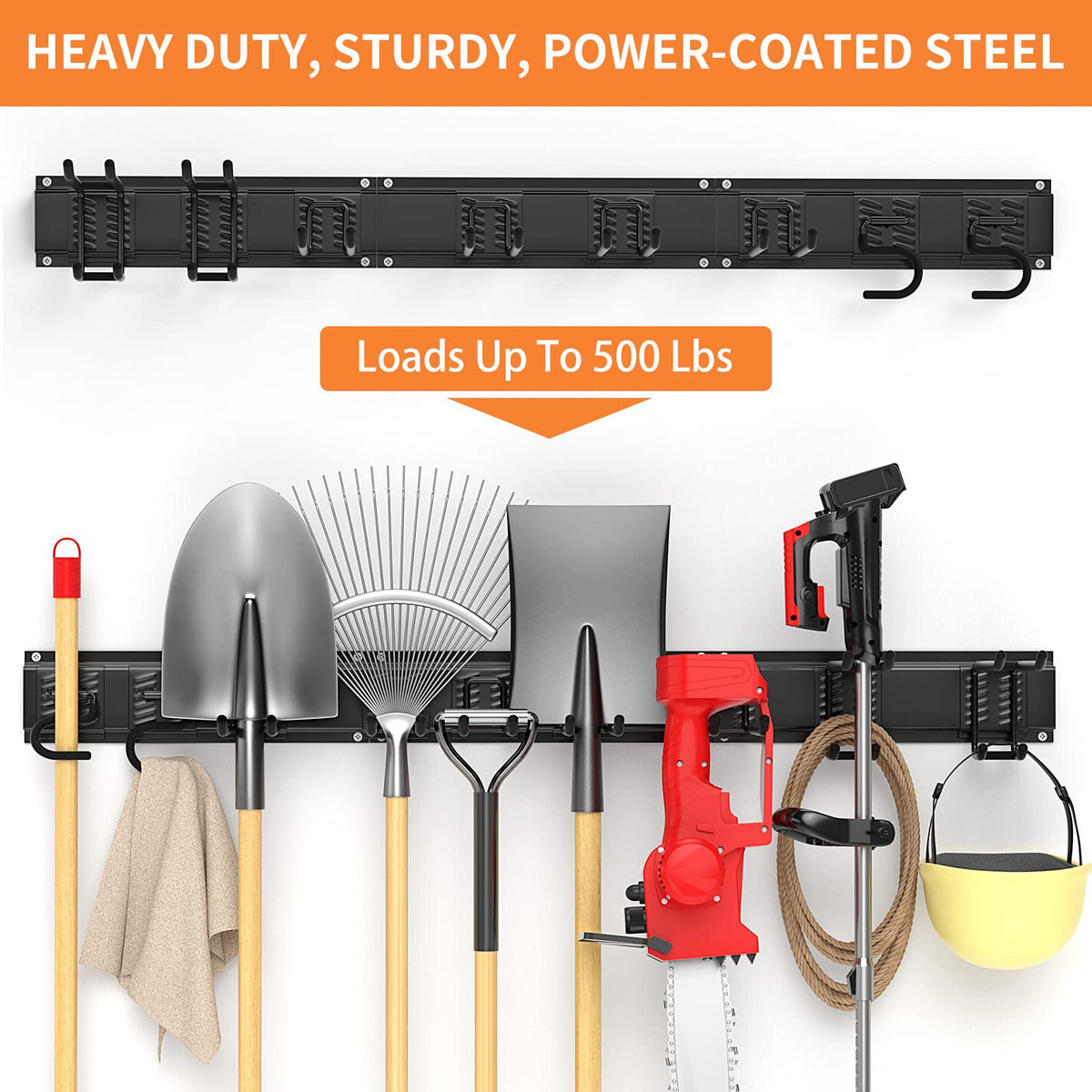 Ailadl rubber-coated hooks protect tools from slipping and damage.