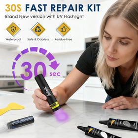 Ailiaili quartz repair kit beige filler blends with light countertops for subtle restoration