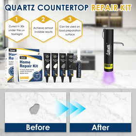 Ailiaili quartz repair kit clear filler leaves low-visibility repairs on high-gloss finishes