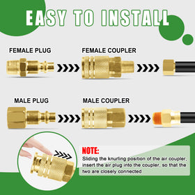 Ailbiuko one-quarter brass hex nipple for sturdy threaded joins.