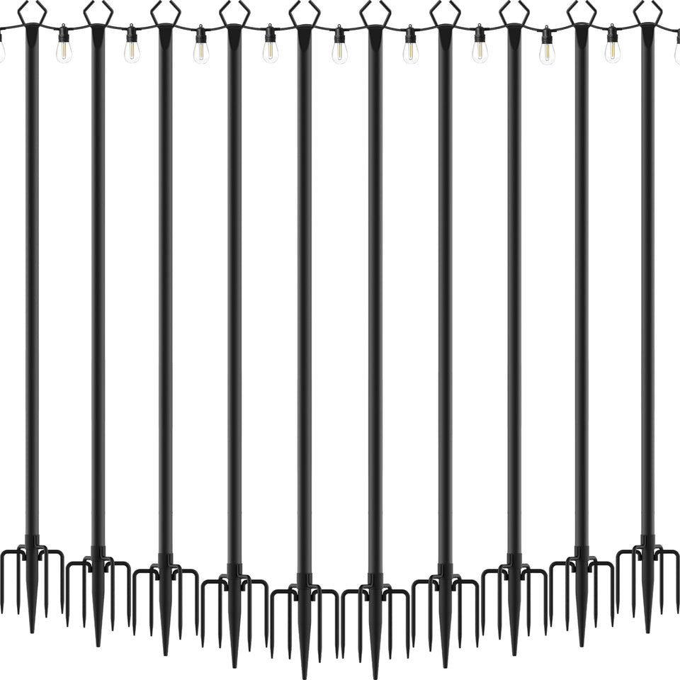 AILBTON 10ft string light pole for sturdy outdoor lighting setups