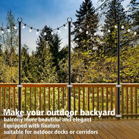 AILBTON backyard light decoration with integrated top and bottom for quick setup