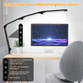 Foldable, compact design of the AILBTON lamp ready for easy storage.