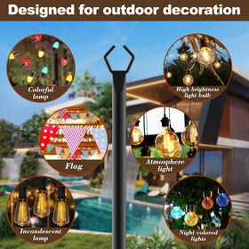 AILBTON outdoor light poles for deck and patio use, enhancing backyard ambiance