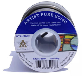 AIM Artist Pure 60/40 solder for copper foil creates smooth joints.