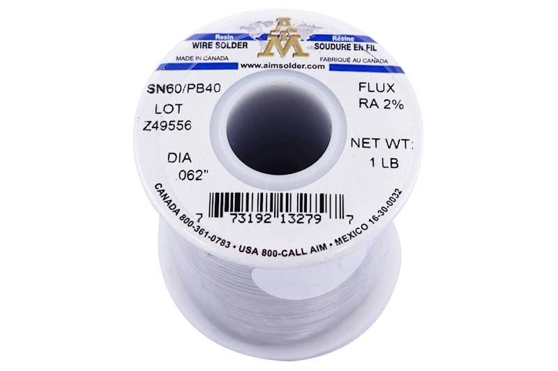 AIM Solder spool 60-40 rosin-core solder for reliable electrical joints and easy workflow