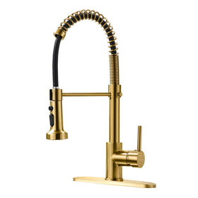 AIMADI Gold Kitchen Faucet with pull-down sprayer for flexible multitasking in the kitchen