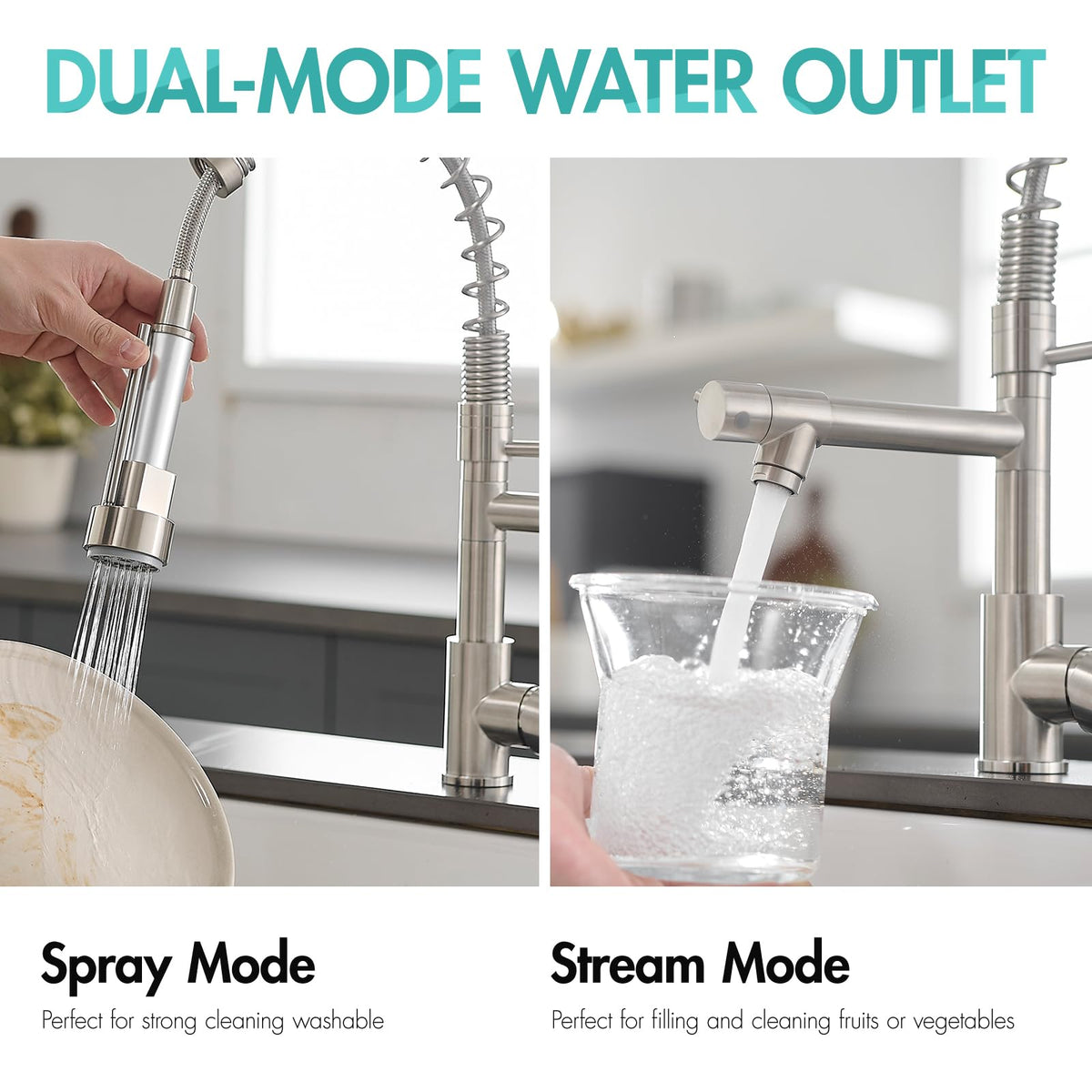 AIMADI heavy-duty spring design supports smooth pull-down operation