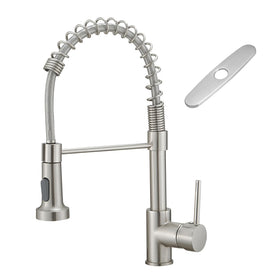 AIMADI kitchen faucet with deck plate showing seamless integration and easy setup.