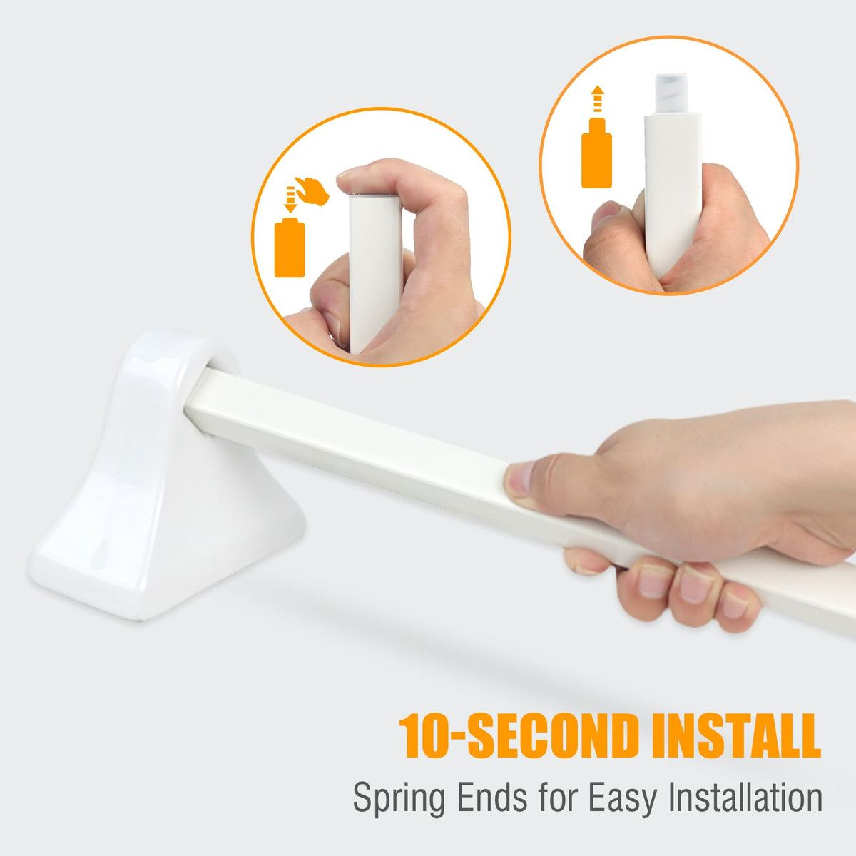 AIMAIAIMAI rust-proof PVC rod supports multiple towels in humid bathrooms