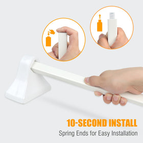 AIMAIAIMAI rust-proof PVC rod supports multiple towels in humid bathrooms