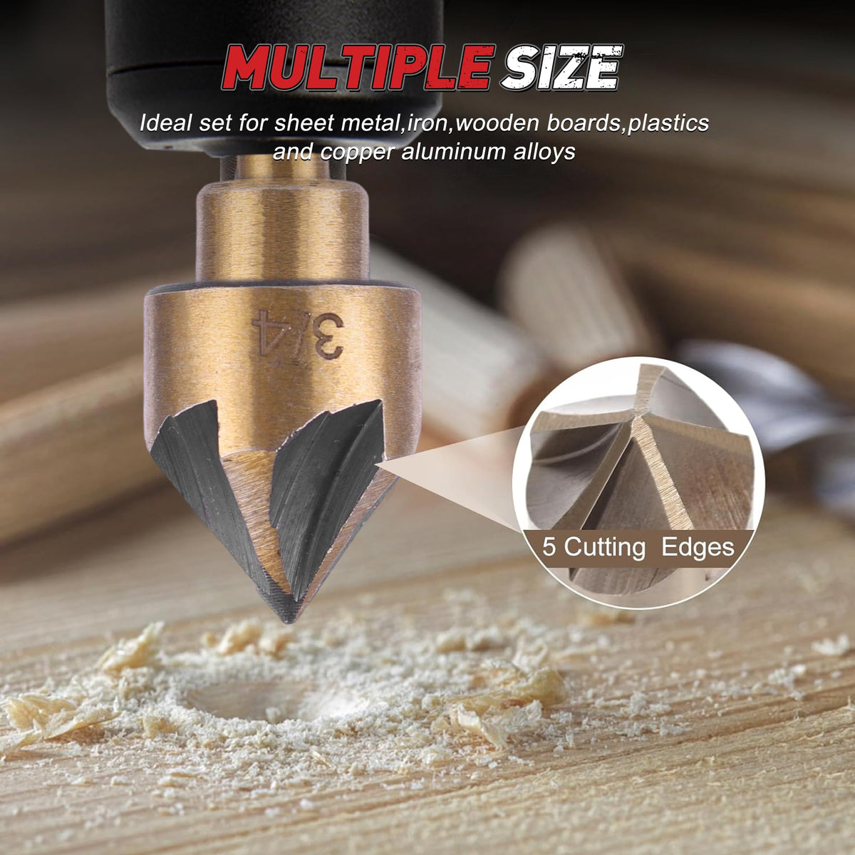 AIMLENTOOL versatile set works with metal, aluminum, brass, wood, and plastic