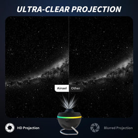 Ainael Galaxy Projector light strip highlights vibrant color gradients for dynamic nights.