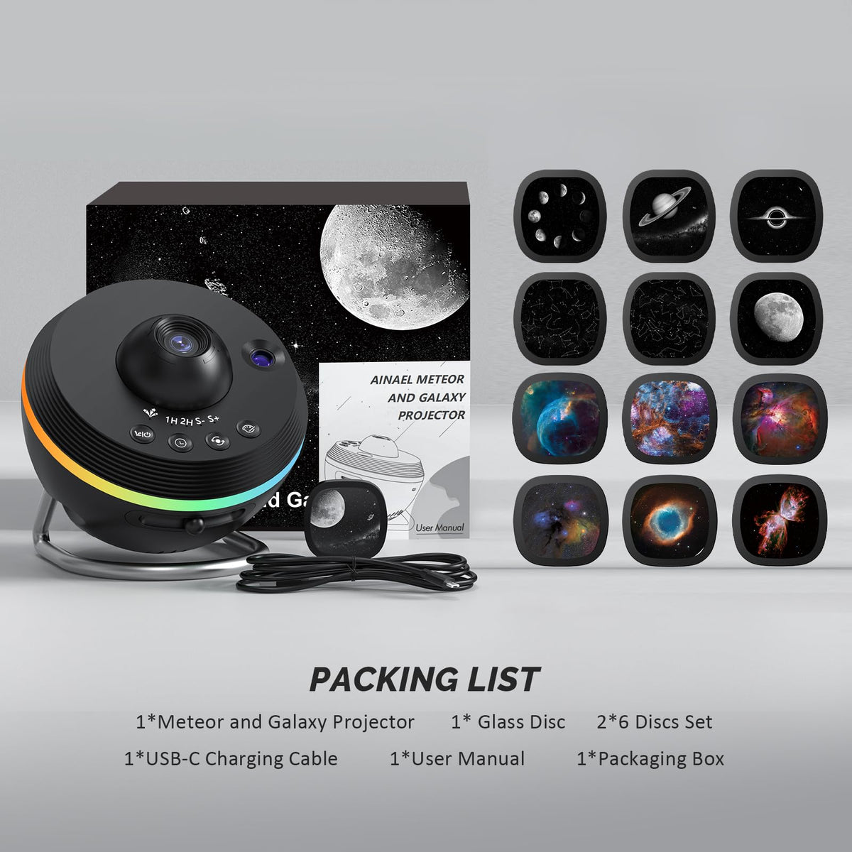 Ainael Galaxy Projector operates quietly to support calm sleep and relaxation.