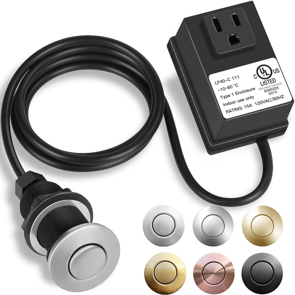 AINIAILU garbage disposal air switch stainless steel button for quick, safe operation.