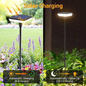 Ainostone solar lights dusk-to-dawn feature saving energy overnight