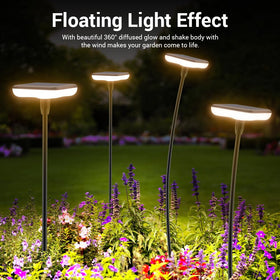 Ainostone solar lights warmwhite LEDs create soft garden ambience